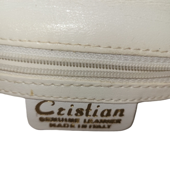 Vintage Cristian leather handbag White - Picture 2 of 5